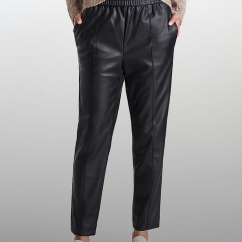 NWT Ann Taylor Faux Leather Pull On Pants Size medium